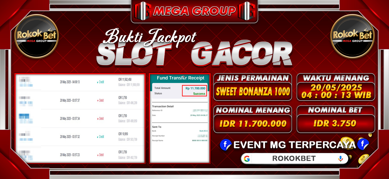 Bukti JP situs Rokokbet hari Selasa, 20 Mei 2025