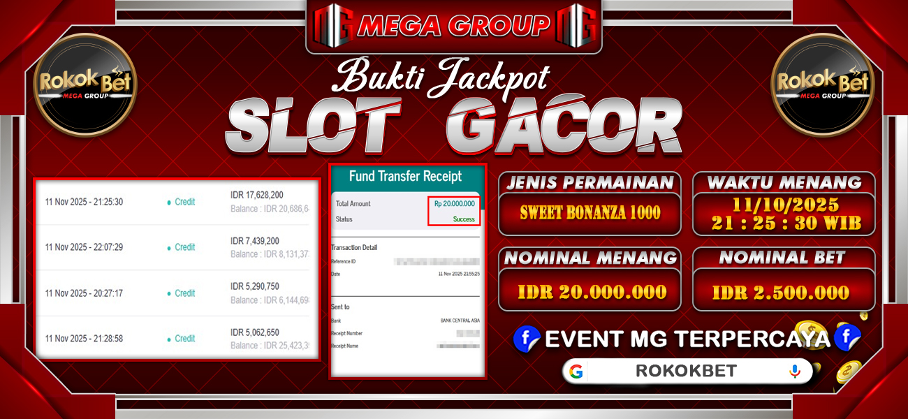 Bukti JP situs Rokokbet hari Rabu, 12 November 2025