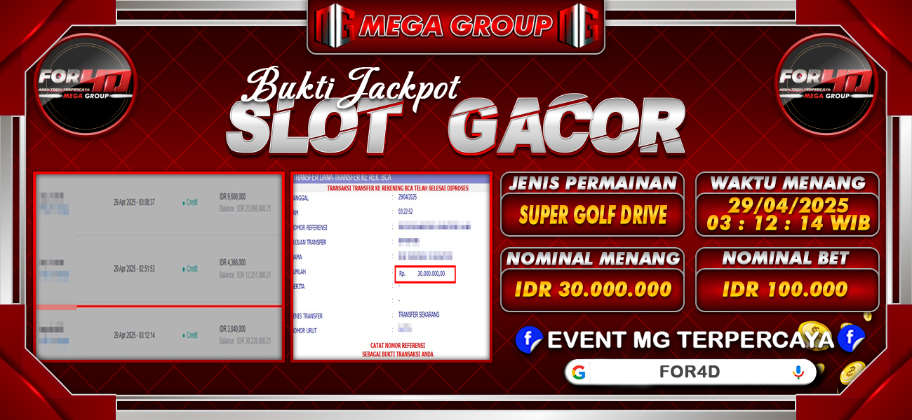 Bukti JP situs For4D hari Selasa, 29 April 2025