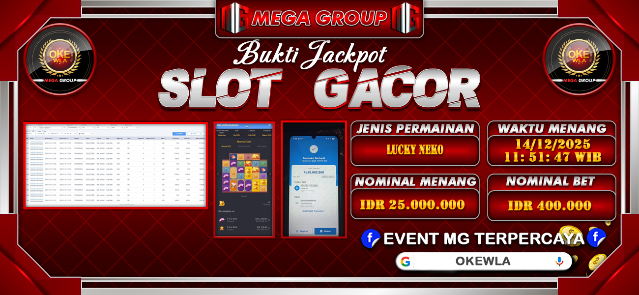 Bukti JP situs Okewla hari Minggu, 14 Desember 2025