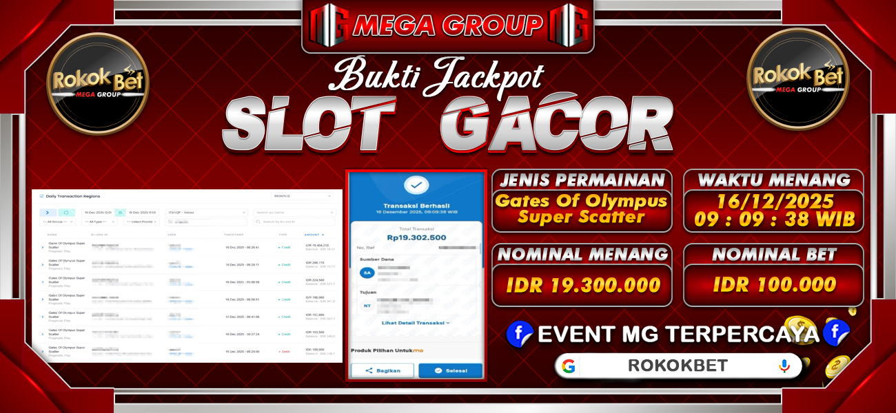 Bukti JP situs Rokokbet hari Selasa, 16 Desember 2025