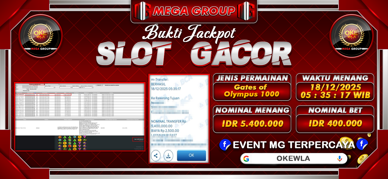 Bukti JP situs Okewla hari Kamis, 18 Desember 2025