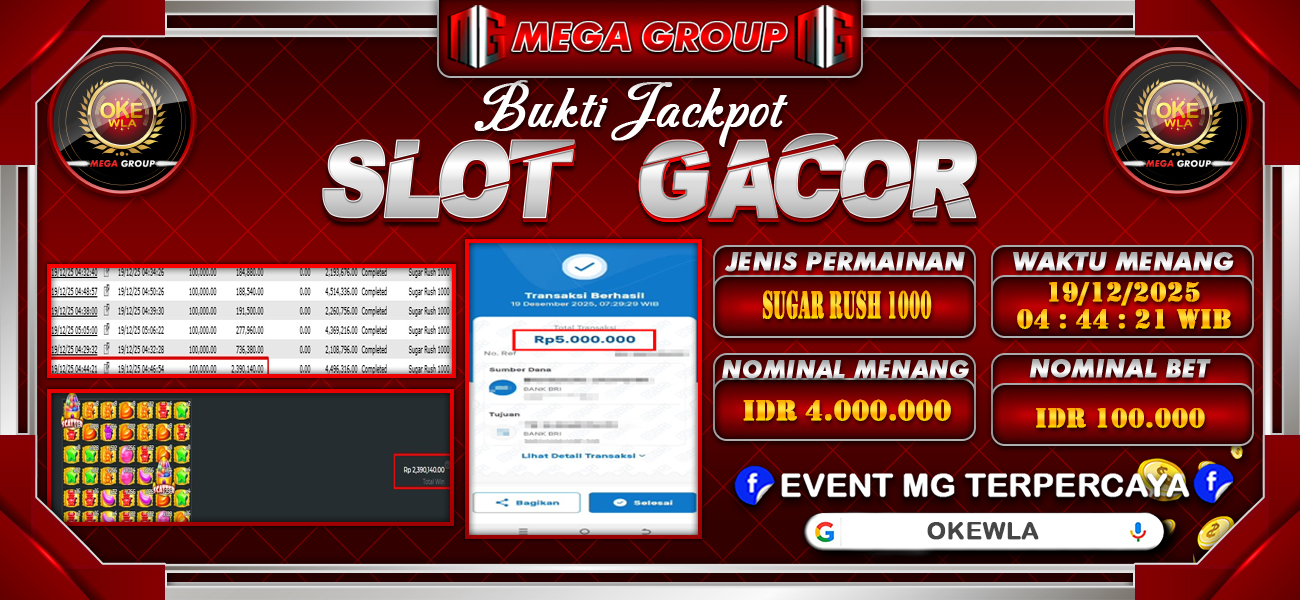 Bukti JP situs Okewla hari Jumat, 19 Desember 2025