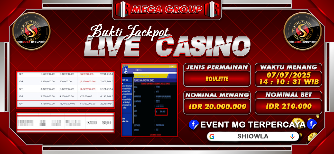 Bukti JP situs Shiowla hari Senin, 07 Juli 2025