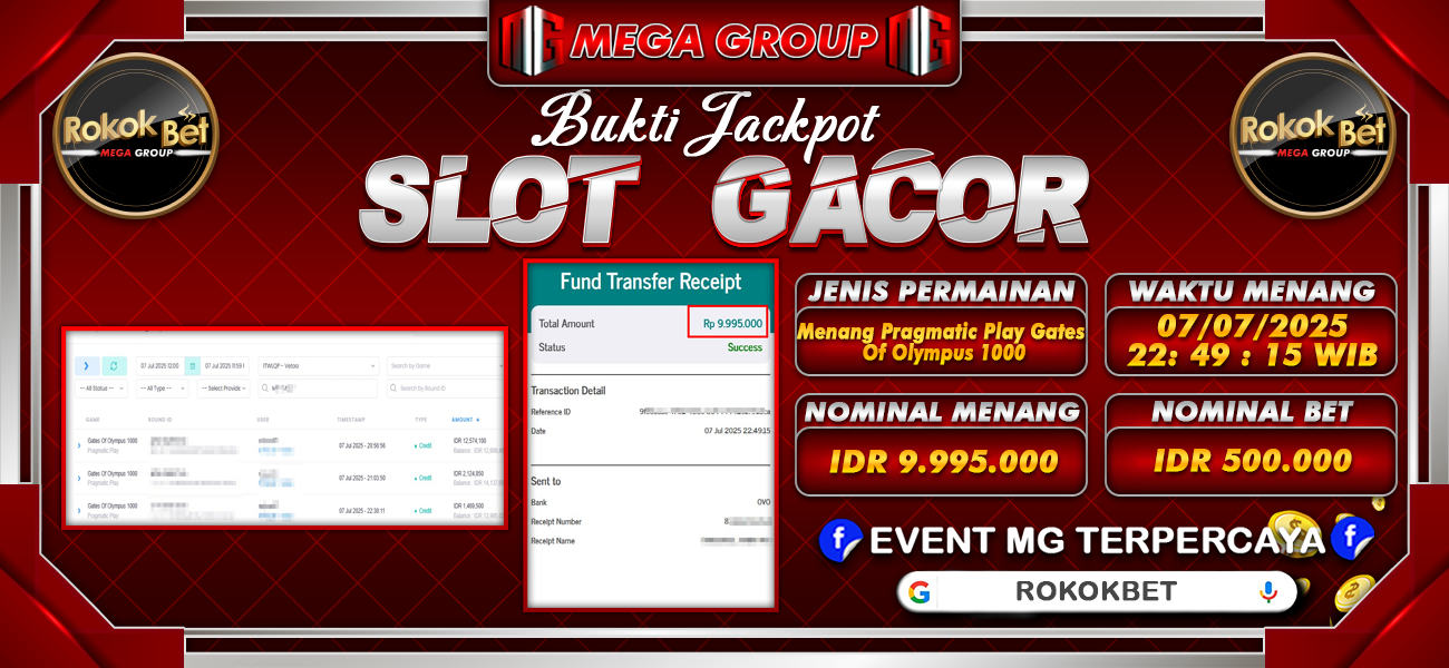Bukti JP situs Rokokbet hari Selasa, 08 Juli 2025